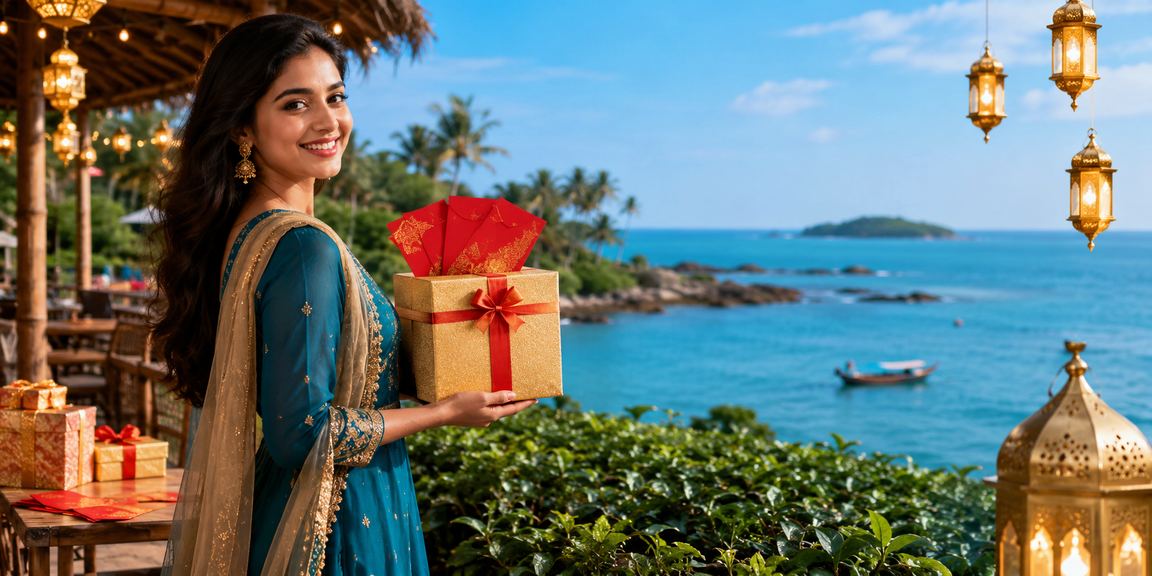 সেন্ট মার্টিন দ্বীপে উৎসবে লাল এনভেলপ বোনাস বিতরণ